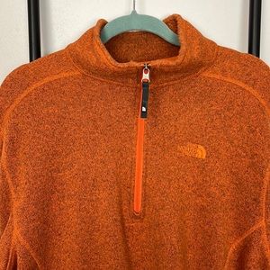 The North Face Half Zip Embroidered Logo Sweater Men Size XL